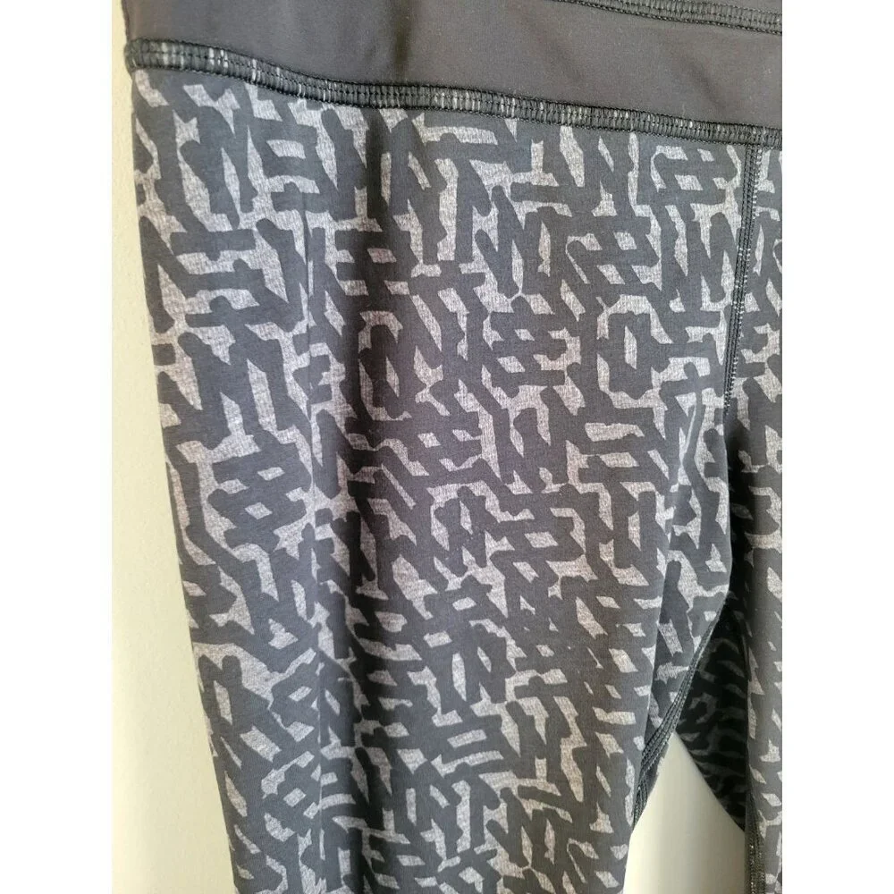 Lululemon Run Inspire Crop II Full-on Luxtreme Heathered Net Pop Black 8